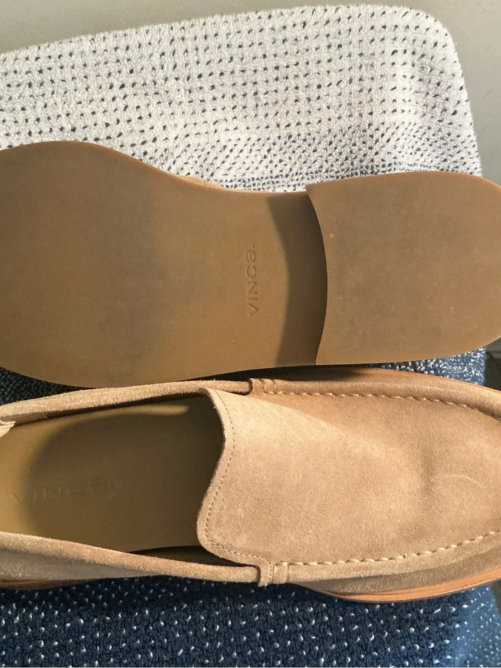 Vince Men's Suede Slip-On Loafers in Beige